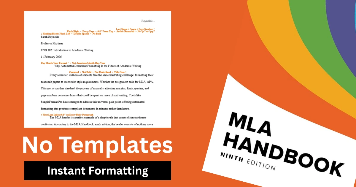 MLA 9 Header and Page Numbers: The Complete Guide | SimpleFormat Pro Guides